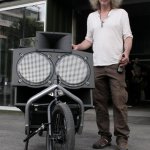 Willi WIlkendorf in front of PLATOON KUNSTHALLE Berlin in 2011. Photo: Courtesy of the artist.