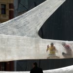 The Tape installation in Melbourne in 2011 features accessible translucent passageways. Photo: Numen