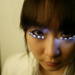 Somi Park's LED Eyelashes. Photo: Minsoo Kang